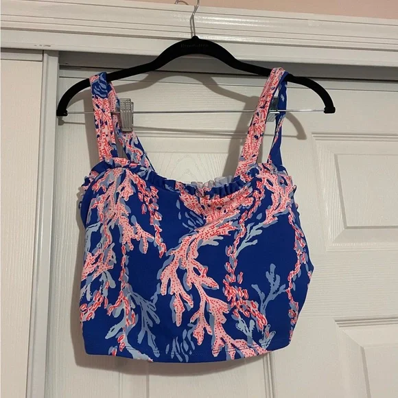 Lilly Pulitzer Zahara Ruffle Sports Bra Size Medium - Picture 4 of 4